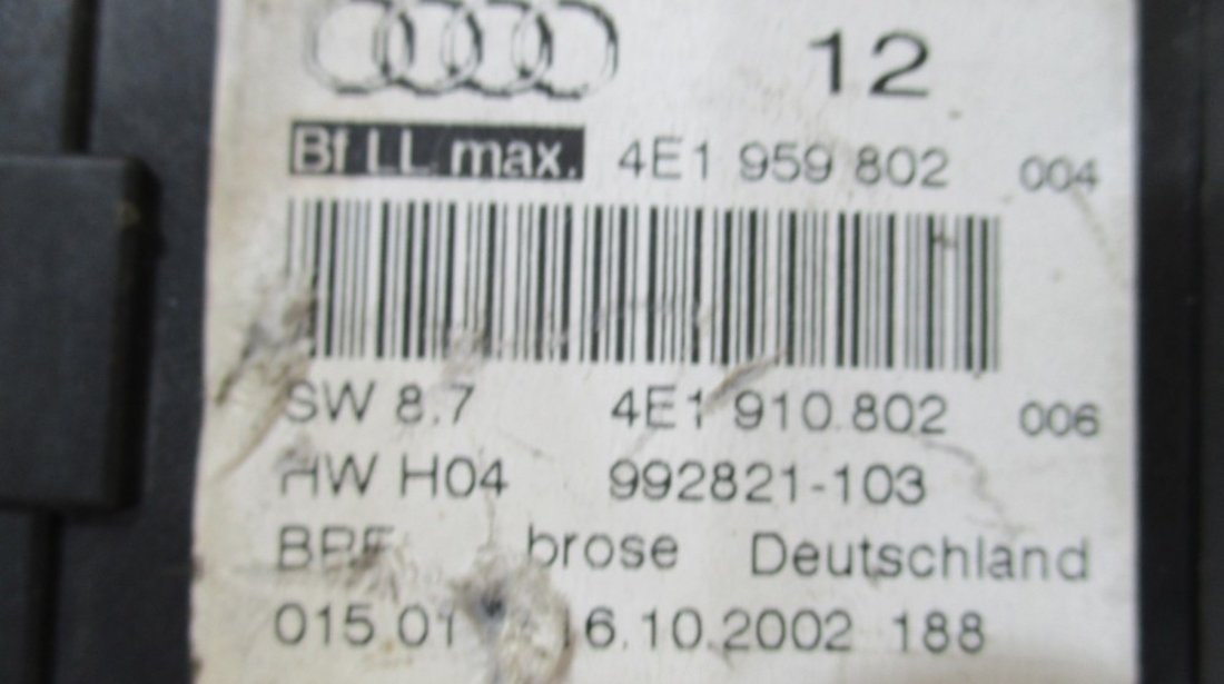 Motoras macara dreapta fata Audi A8 an 2004 2005 2006 2007 2008 2009 cod 4E1959802