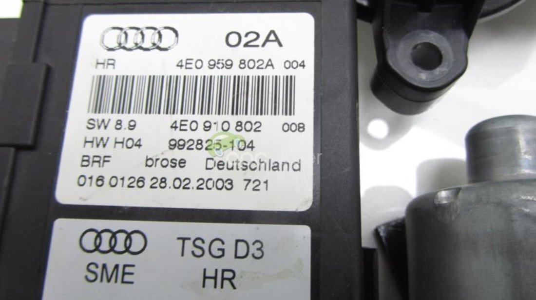 Motoras macara dreapta fata - spate Audi A8 4E - 4E0959802A