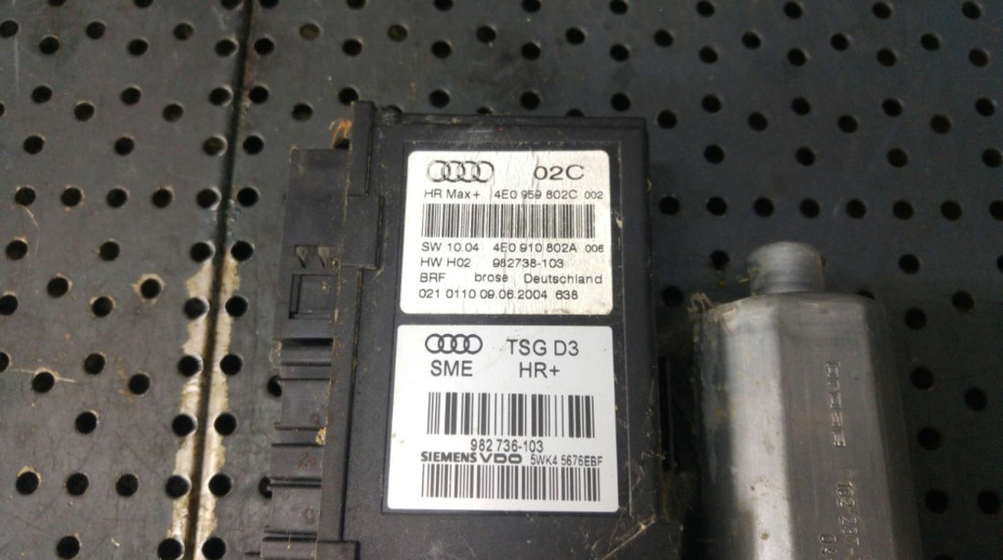 Motoras macara dreapta spate audi a8 d3 4e2 4e8 4e0959802c 4e0910802a 982738103