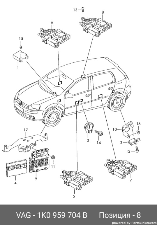 Motoras macara dreapta spate Skoda Octavia (1Z) Kombi 2008 2.0 TDI SKODA OCTAVIA [ 1959 - 1971 ] OEM 1K0959704B