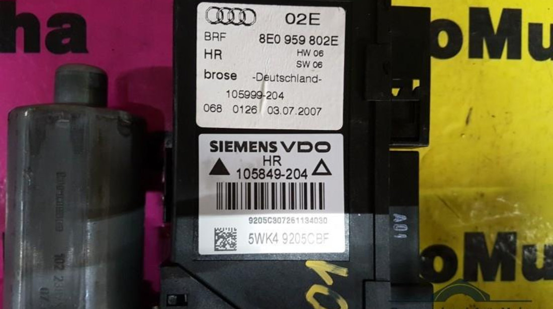 Motoras macara geam dr. sp. Audi A4 (2004-2008) [8EC, B7] 8E0959802E