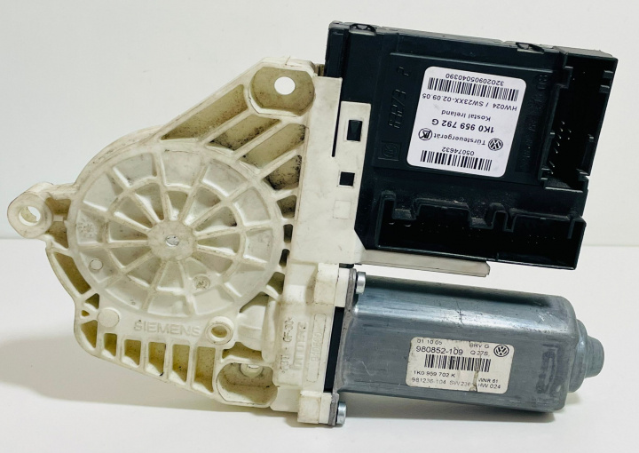 Motoras macara geam dreapta fata + modul Siemens 1K0959792G/1K0959702K Volkswagen VW Passat B6 [2005 - 2010]
