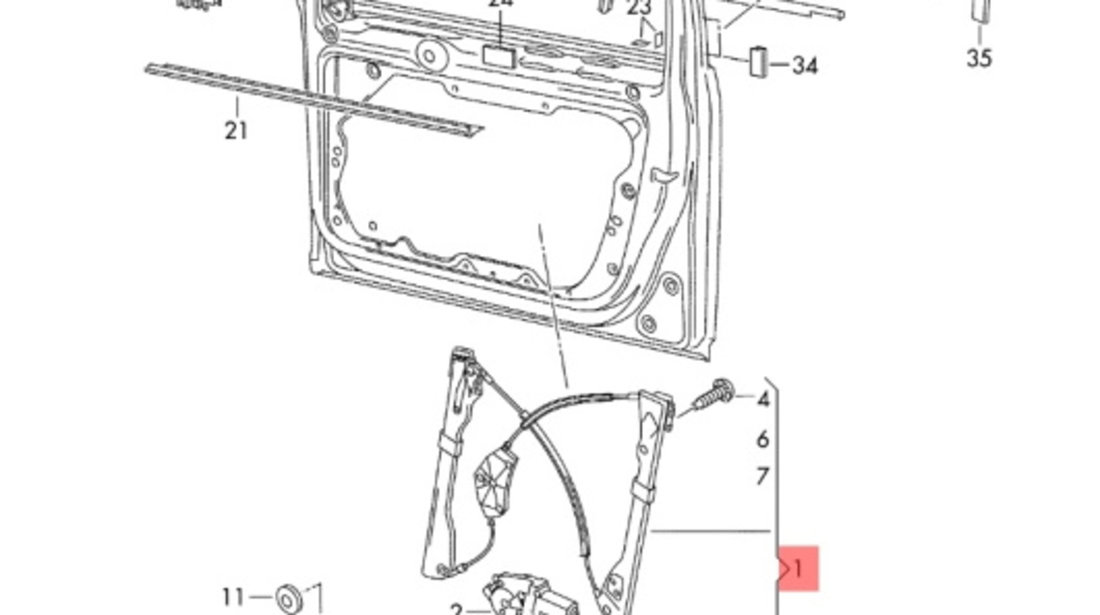 Motoras macara geam dreapta fata Volkswagen Passat (3C5) Combi 2009 2.0 TDI OEM 1K0959792N