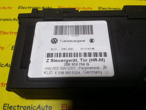 Motoras Macara Geam Dreapta Spate Vw Phaeton, 3D0959704G, E038060532A, 0130821964