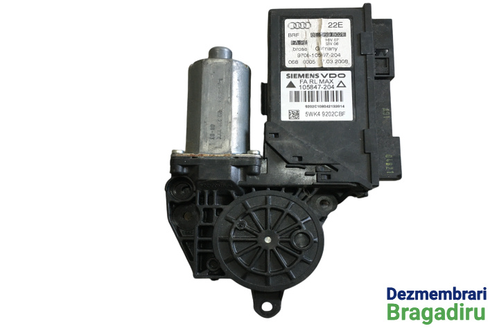 Motoras macara geam fata dreapta Cod: 8E2959802E 8E2959802E Seat Exeo [2009 - 2012] Sedan 2.0 TDI MT (143 hp) Cod motor: CAGA, Cod culoare: LW7X