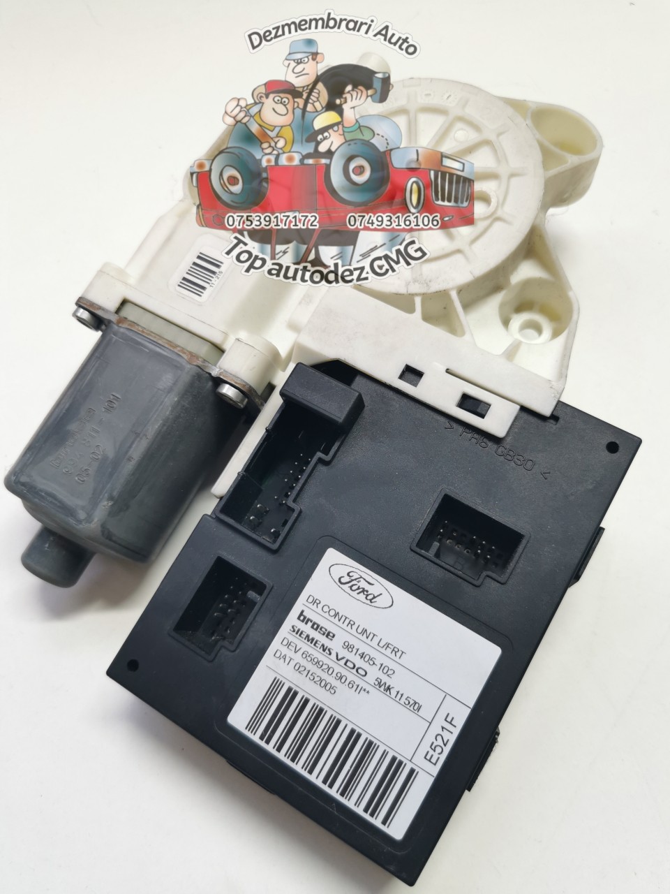 Motoras macara geam Ford Focus 2 mk2 981405 102 modul usa stanga fata
