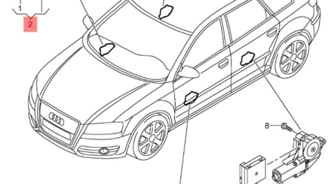 Motoras macara geam stanga fata Audi A3 (8P) Coupe 2004 2.0 TDI OEM 8P0959801L