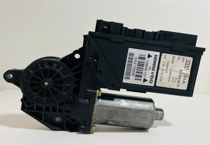 Motoras macara geam stanga spate + modul Bosch 105848107/8K0959801A Audi A4 B6 [2000 - 2005]