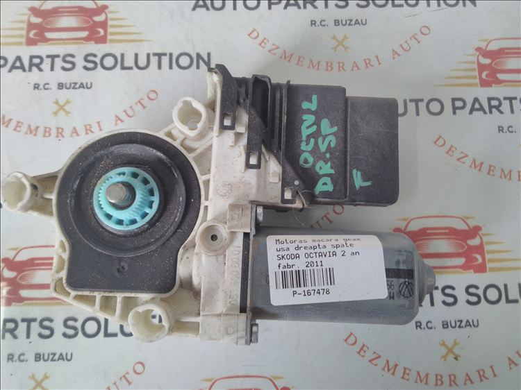 Motoras macara geam usa dreapta spate SKODA OCTAVIA 2 an fabr. 2011