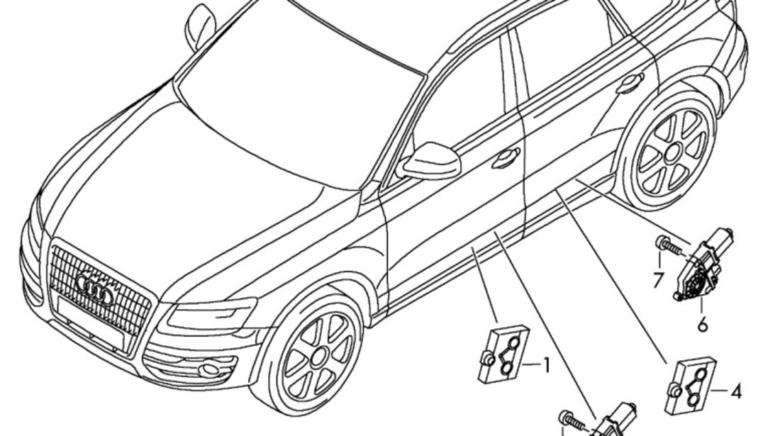 Motoras macara stanga fata Audi A4 B8 Allroad (2009->) 8K0959801B OEM 8K0959801B