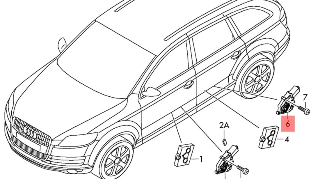 Motoras macara stanga fata Audi Q7 (2005-2008) 4L0959801B OEM 4L0959801B