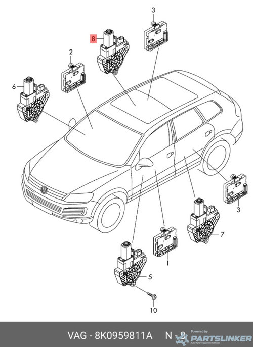 Motoras macara stanga spate Audi A4 B8 (8K) Avant 2011 2.0 TDI OEM 8K0959811A