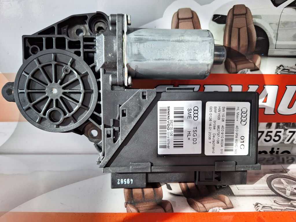 Motoras macara stanga spate Audi A8 (2002-2009) [4E] D3 3.0 Motorina 2005, 4E0959801C
