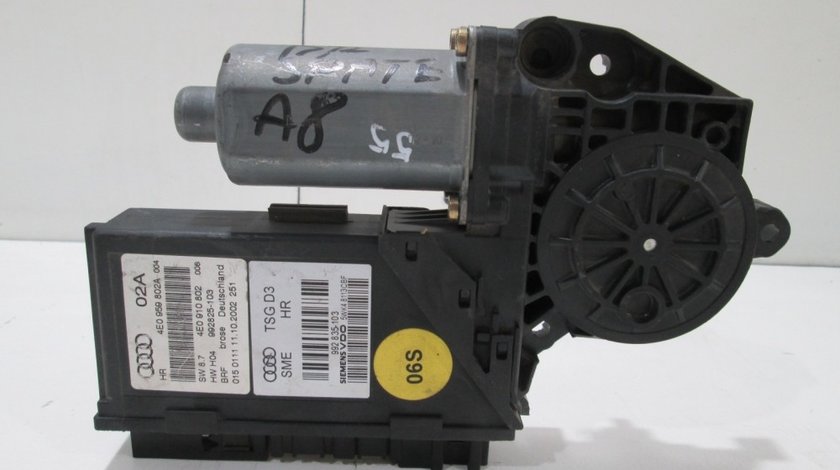 Motoras + modul macara dreapta spate Audi A8 an 2004 2005 2006 2007 2008 cod 4E0910802