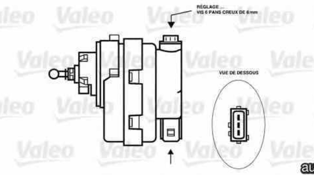 Motoras reglare / reglaj far / faruri CITROËN JUMPY U6U VALEO 085169