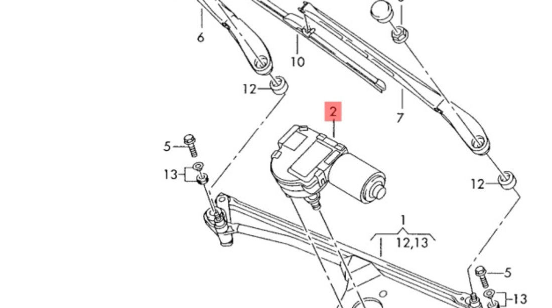 Motoras stergator Audi A8 D3 2006 ASB OEM 4E1955119B