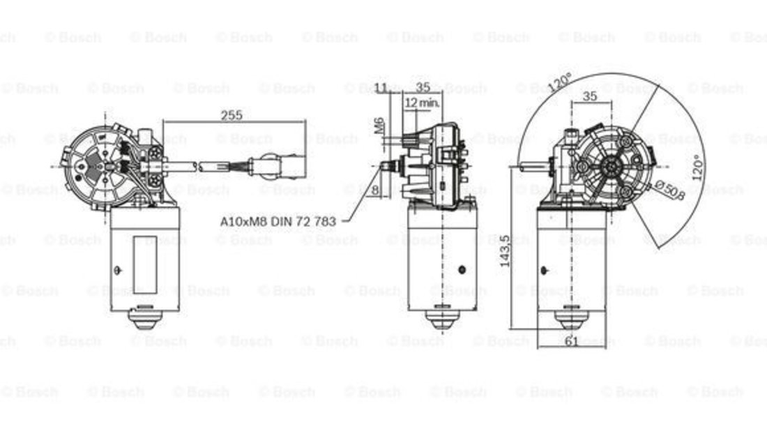 Motoras stergator fata CITROEN XSARA PICASSO intre 1999-2012 cod intern: CI5638CG