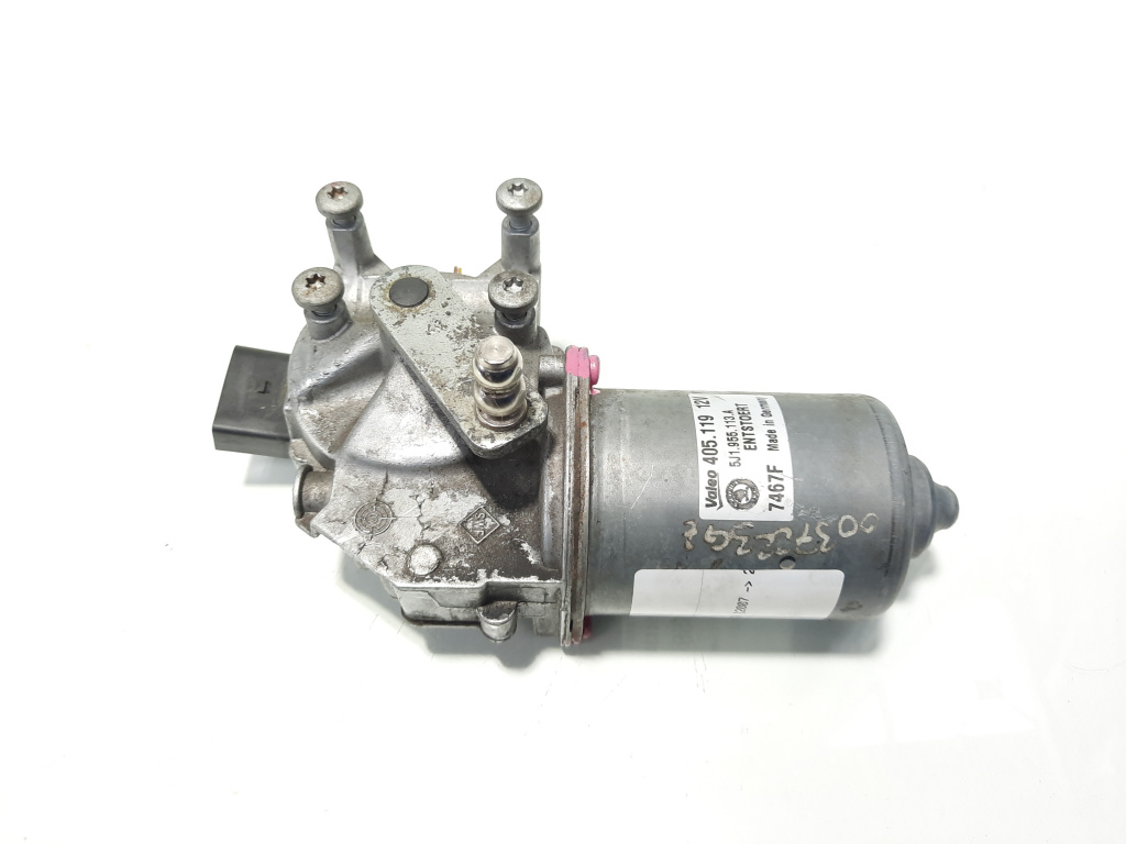 Motoras stergator fata, cod 5J1955113A, Skoda Fabia 2 Combi (5J, 545) (id:436656)