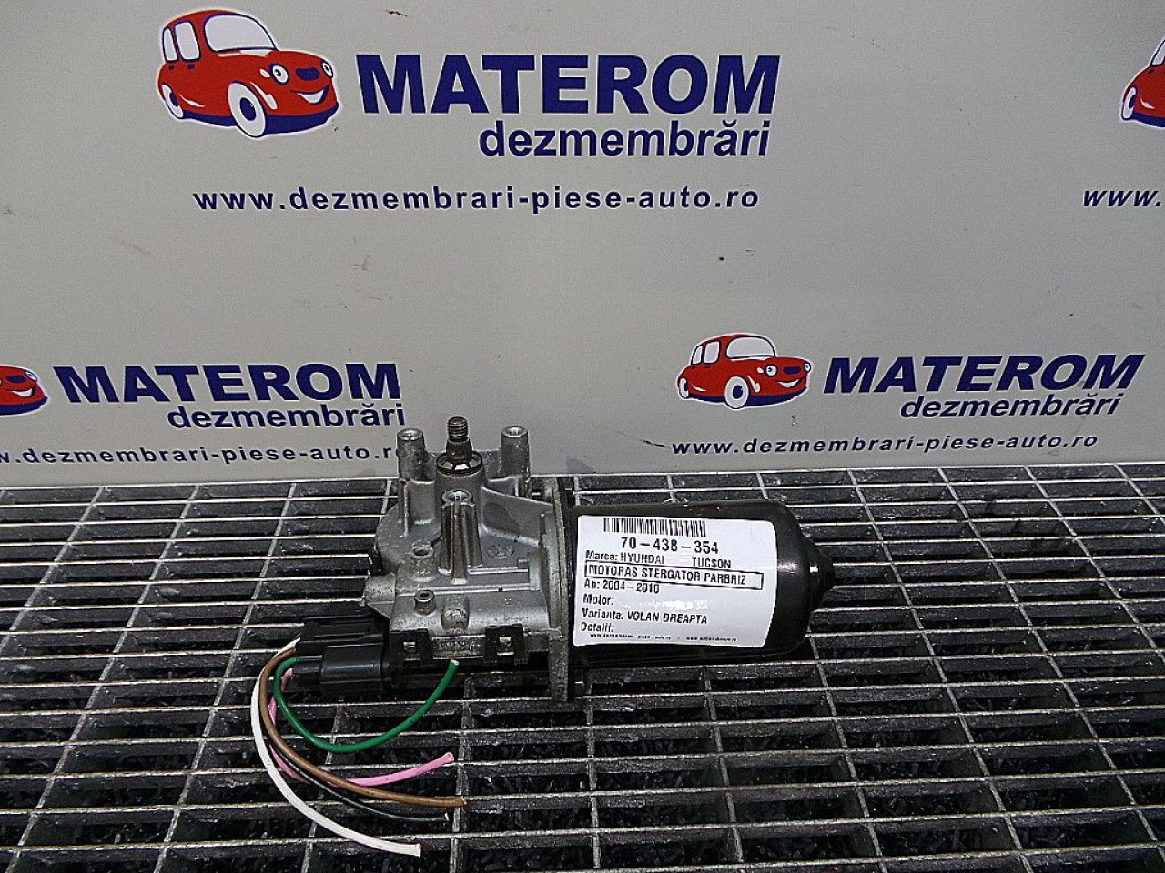 MOTORAS STERGATOR PARBRIZ HYUNDAI TUCSON TUCSON - - (2004 2009)