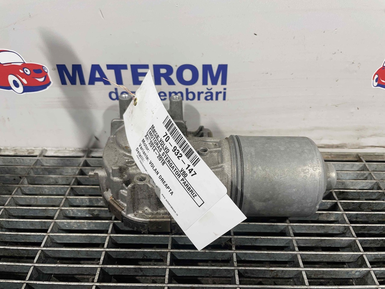 MOTORAS STERGATOR PARBRIZ VOLVO V60 V60 - - (2014 2018)