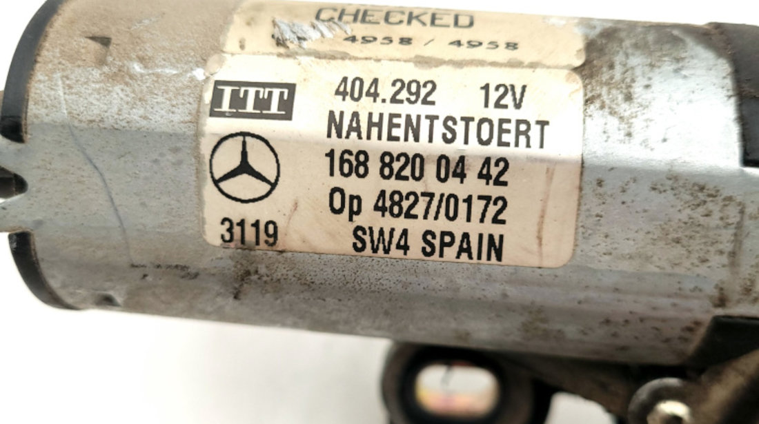 Motoras Stergator Spate Mercedes-Benz A-CLASS (W168) 1997 - 2004 A1688200442, A 168 820 04 42, 1688200442, 168 820 04 42, 40429212V, 404.292 12V, 474834, 474 834, 48270172, 4827 0172