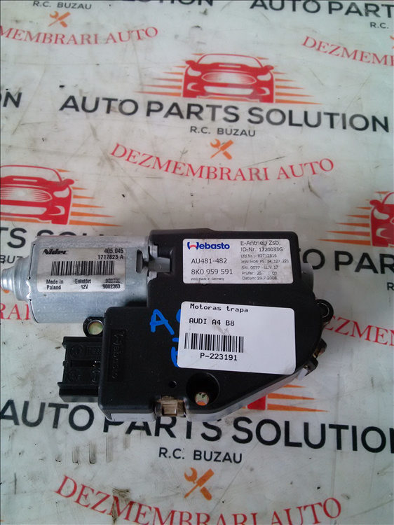 Motoras trapa AUDI A4 B8