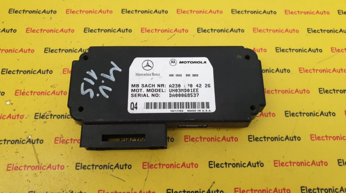 MOTOROLA Modul Telefon Mercedes CLK C-Klasse AMG, A2308204226