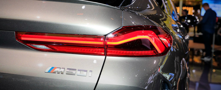 Motorul V8 i-a facut sa uite de grila iluminata. POZE REALE cu noul X6 M50i direct de la Frankfurt