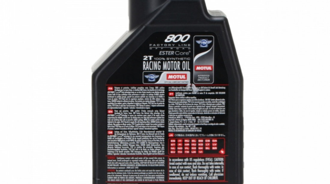 Motul 800 2T Line Line Factory din Motor Oil - 1 Litru