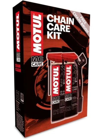 Motul Chain Care Kit Kit Intretinere Si Curatare Lant Moto Motul C1 Chain Cleane + Motul C2 Chain Lube Road + Perie 113964