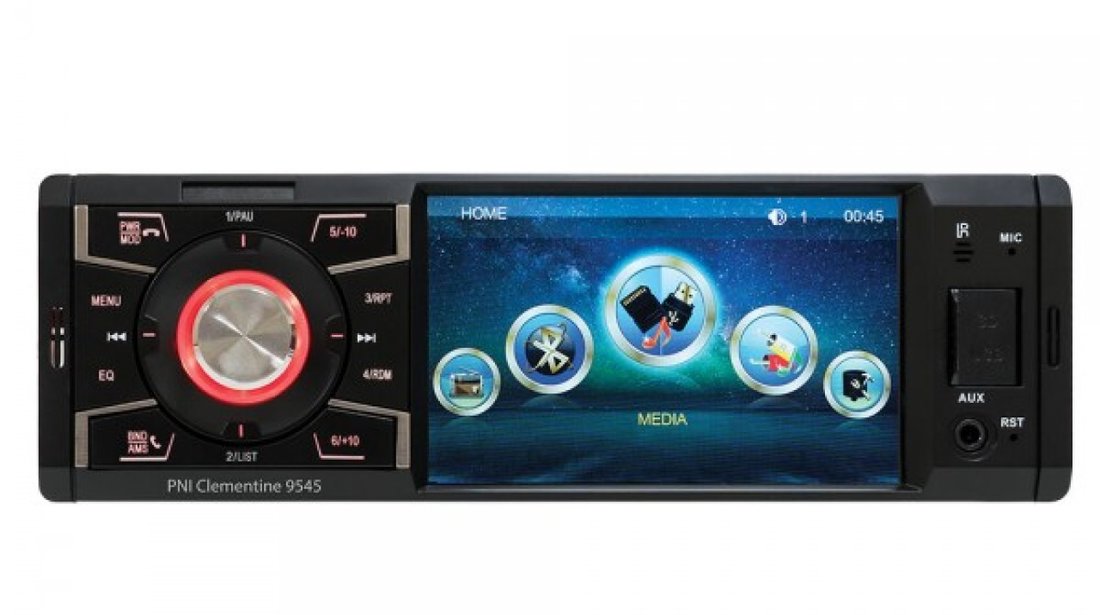 MP5 player auto PNI Clementine 9545 1DIN display 4 inch, 50Wx4, Bluetooth, radio FM, SD si USB, 2 RC