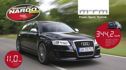 MTM RS6 R - 344,2 km/h la Nardo