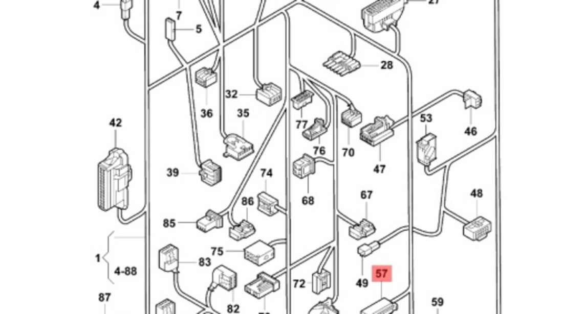 Mufa conector calculator frana Volkswagen Passat (3C5) Combi 2009 2.0 TDI OEM 3C0973763B