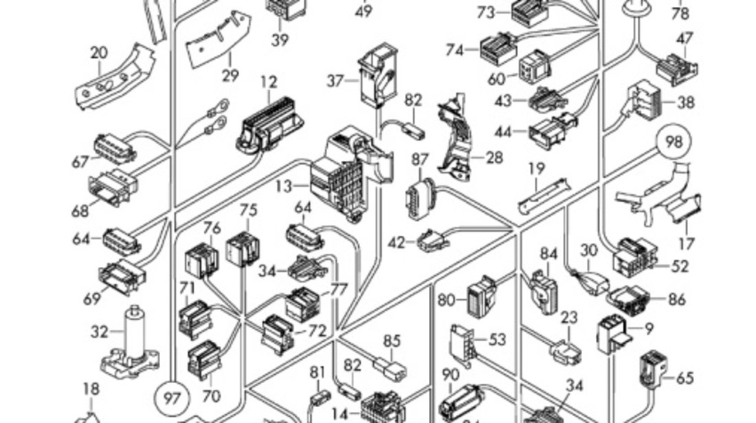 Mufa conector multimedia Volkswagen Golf 6 (AJ5) Variant 2010 2.0 TDI OEM 3B7035444