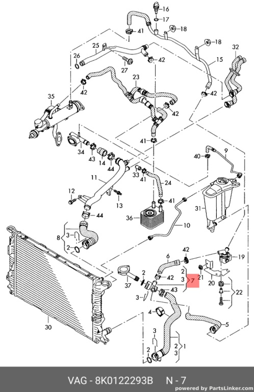 Mufa cuplare furtun Audi A4 B8 2.0 TDI CAG 103 KW OEM 8K0122293B
