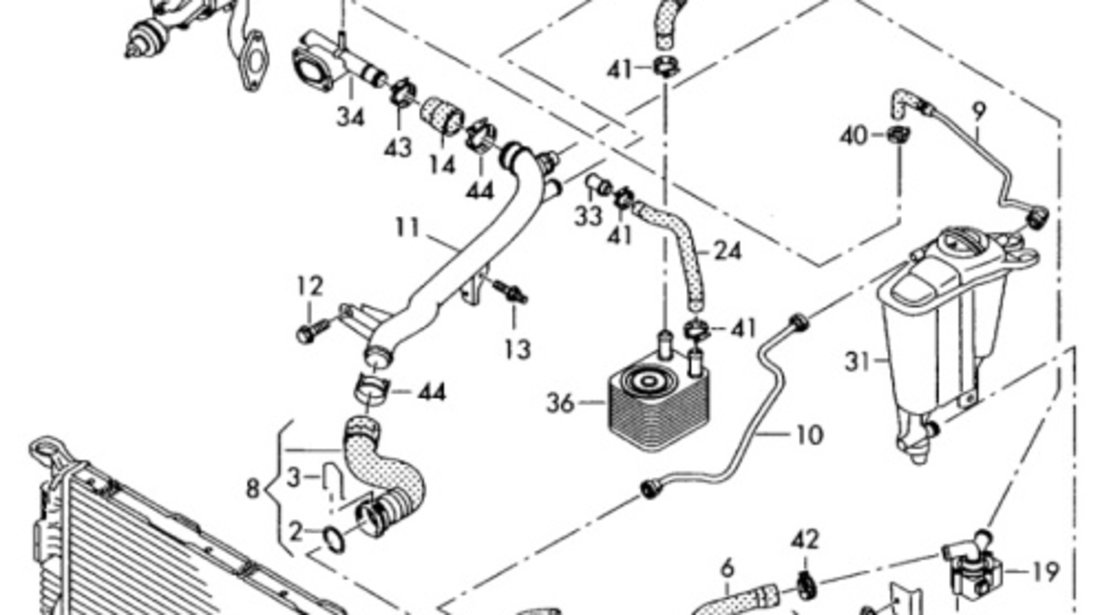 Mufa cuplare furtun Audi A4 B8 2.0 TDI CAG 103 KW OEM 8K0122293B