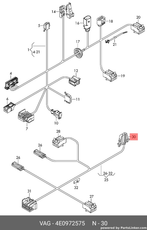 Mufa instalatie cu 2 pini Audi A4 B8 2.0 TDI CAG 103 KW OEM 4E0972575