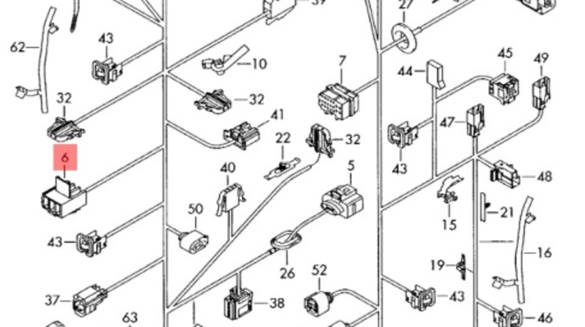 Mufa instalatie cu 3 pini AUDI A4 IV (8K2, B8) [ 2007 - 2015 ] OEM 1J0919321/ 1J0972753