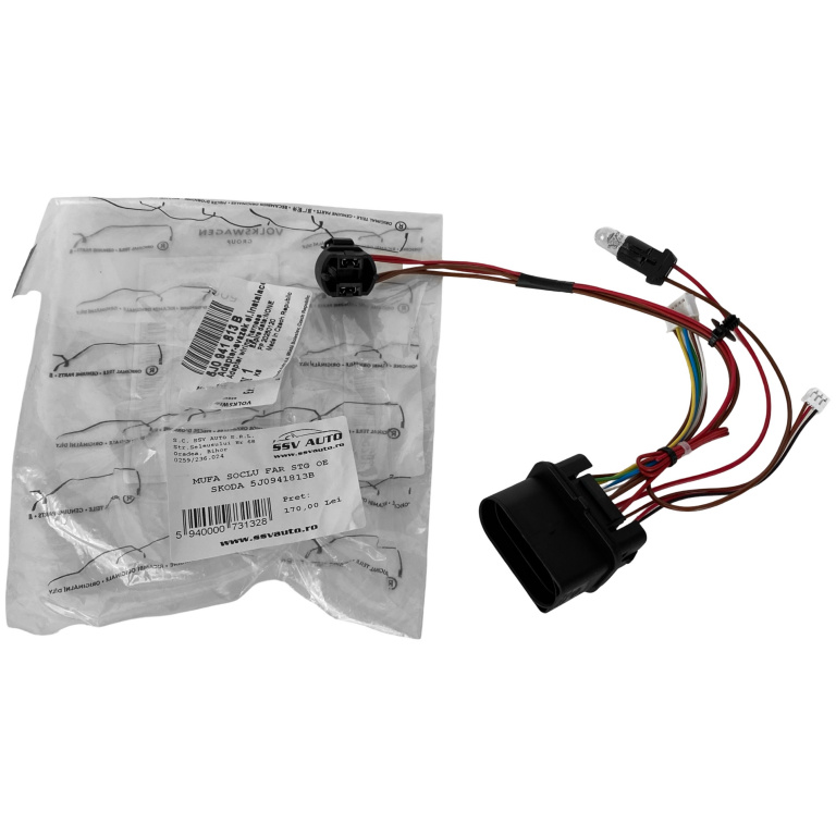 Mufa Soclu Far H7 Cu Cornering Stanga Oe Skoda Fabia 2 2006-2010 5J0941813B