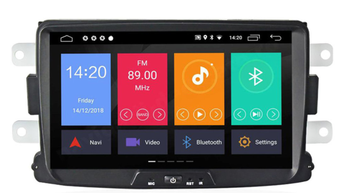 Multimedia player auto PNI DAC100 cu Android 10, 2GB DDR3/ROM 32GB, Sistem navigatie pentru Dacia Logan 2, Sandero, Duster, Renault Captur, Touch Screen Bluetooth RDS PNI-DAC10