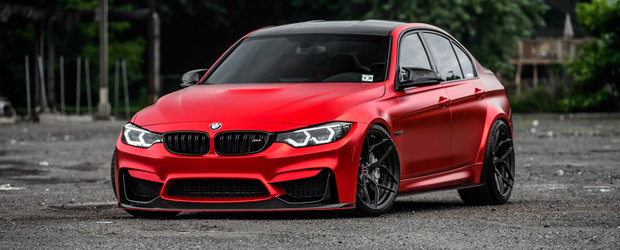 N-ai vazut altul ca el. Un BMW M3 in Satin Red face senzatie pe internet