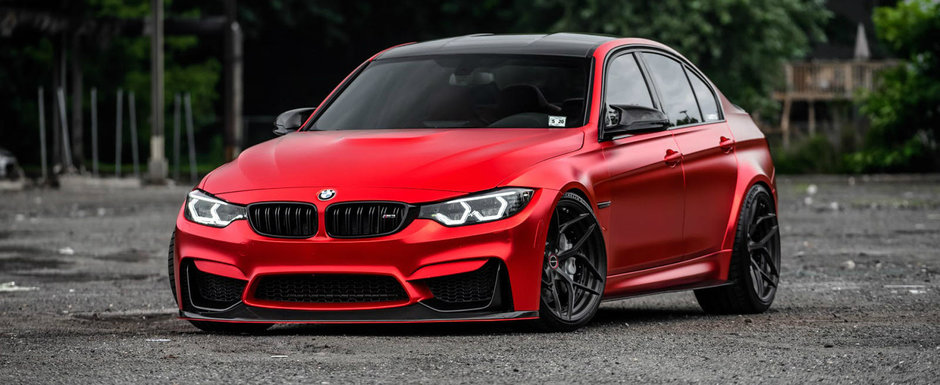 N-ai vazut altul ca el. Un BMW M3 in Satin Red face senzatie pe internet