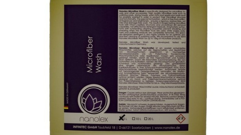 Nanolex Microfiber Wash - Detergent Microfibre 5L NXMW02