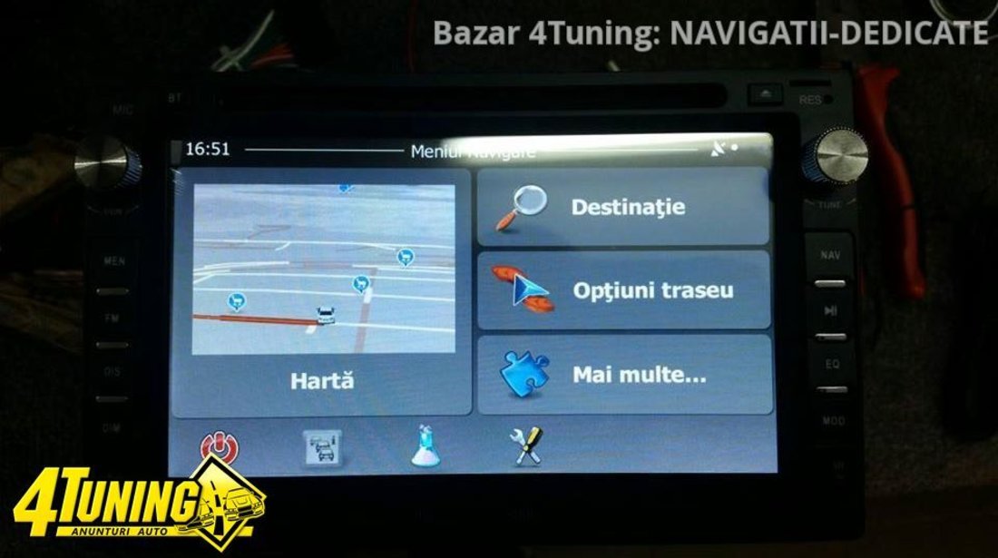 NAVIGATIE 2DIN DEDICATA SEAT ALTEA DVD PLAYER AUTO GPS CARKIT USB SD