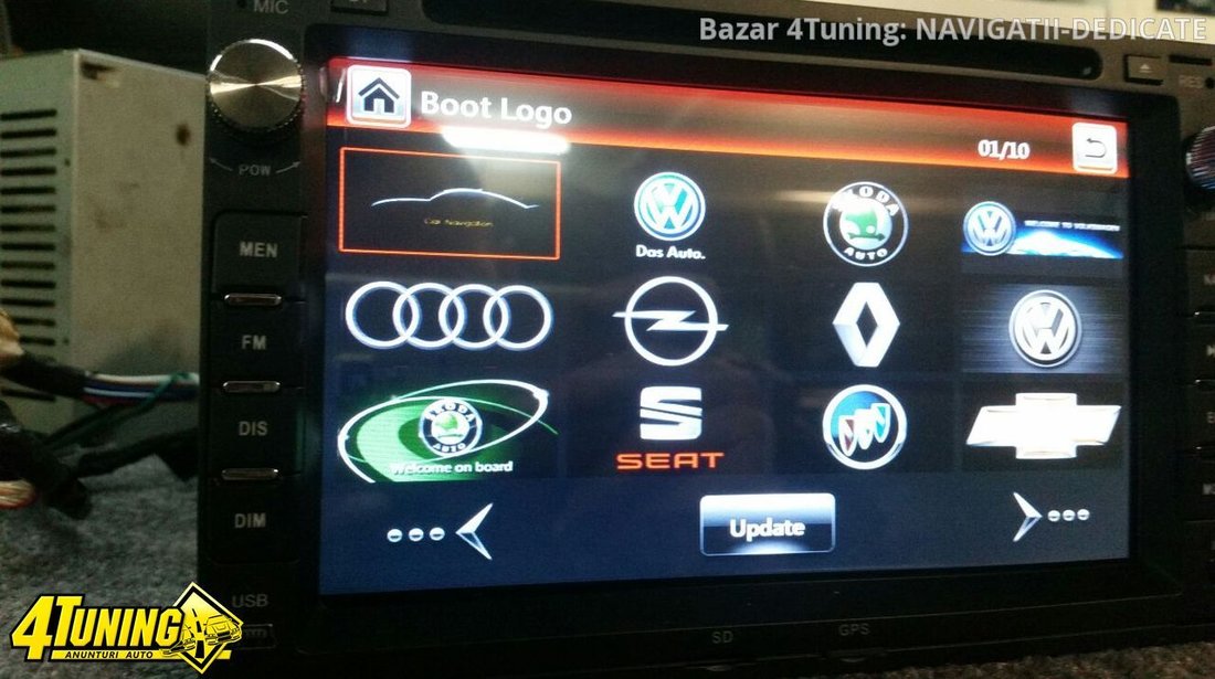 NAVIGATIE 2DIN DEDICATA SKODA FABIA I >2008 DVD PLAYER AUTO GPS CARKIT USB SD