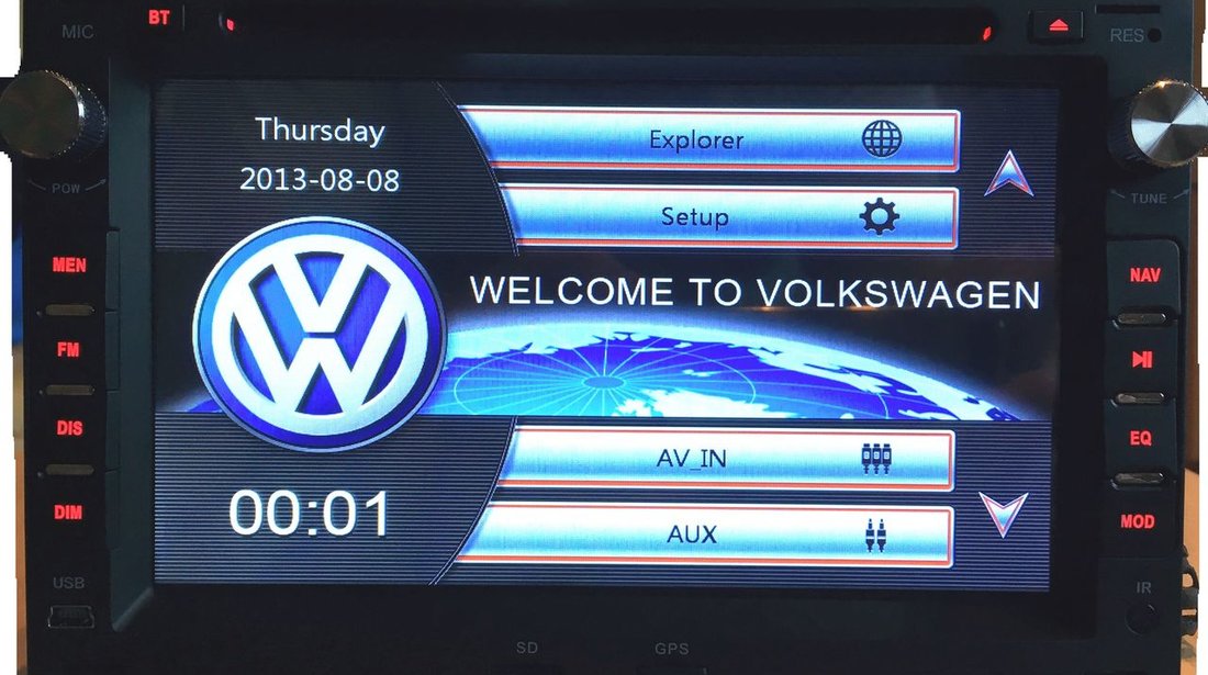 NAVIGATIE 2DIN DEDICATA VW GOLF 4 MK4 1997-2004 DVD PLAYER AUTO GPS CARKIT USB SD