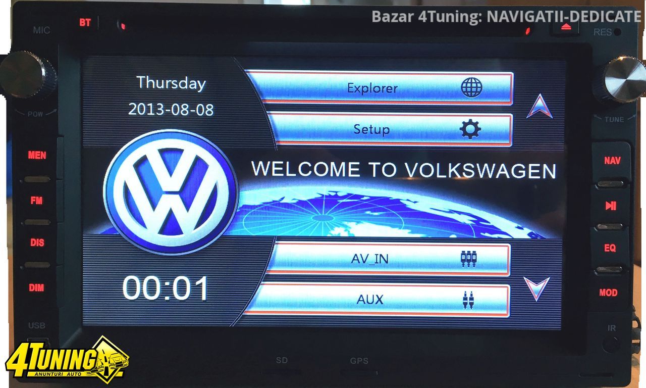 NAVIGATIE 2DIN DEDICATA VW GOLF 4 MK4 19