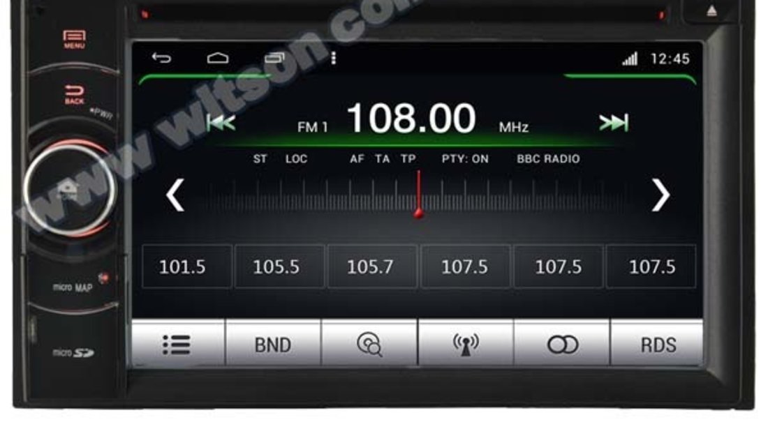 NAVIGATIE 2DIN UNIVERSALA WITSON W2-M802 PLATFORMA S160 PROCESOR QUADCORE 16GB REZOLUTIE HD DVD GPS