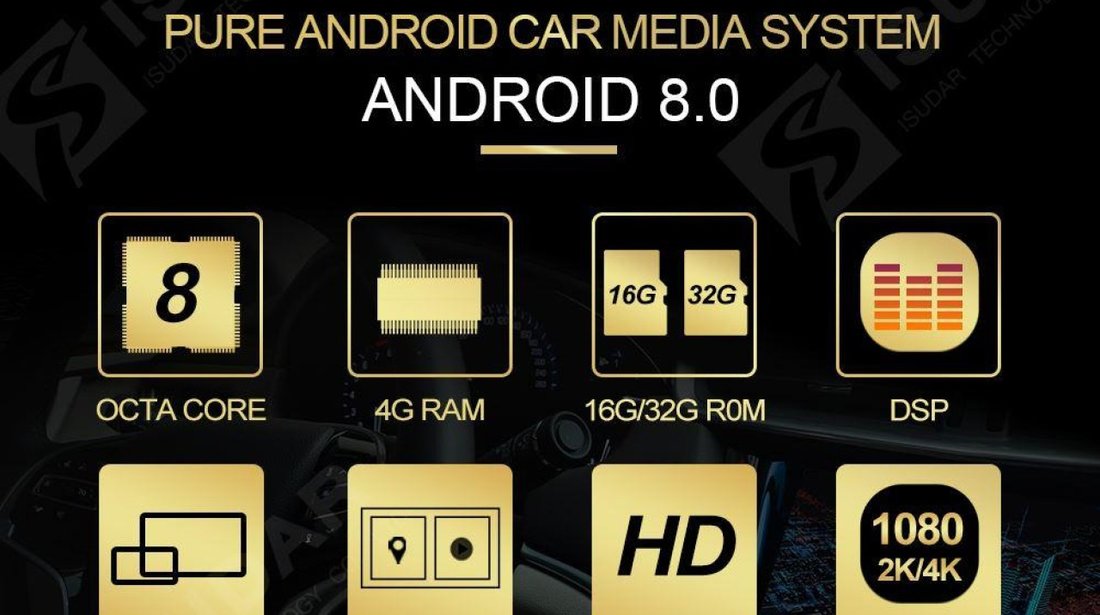 NAVIGATIE 8.0 ANDROID DEDICATA FORD MONDEO FOCUS 2 S-MAX GALAXY TOURNEO WITSON W2-V5762S OCTACORE 4G