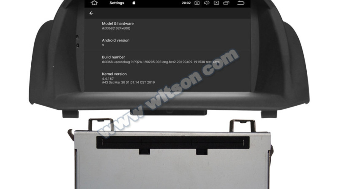 NAVIGATIE 9.0 ANDROID DEDICATA FORD FIESTA MK6 2009-2019 WITSON W2-RVF5757 OCTACORE 4G RAM 64 GB IPS